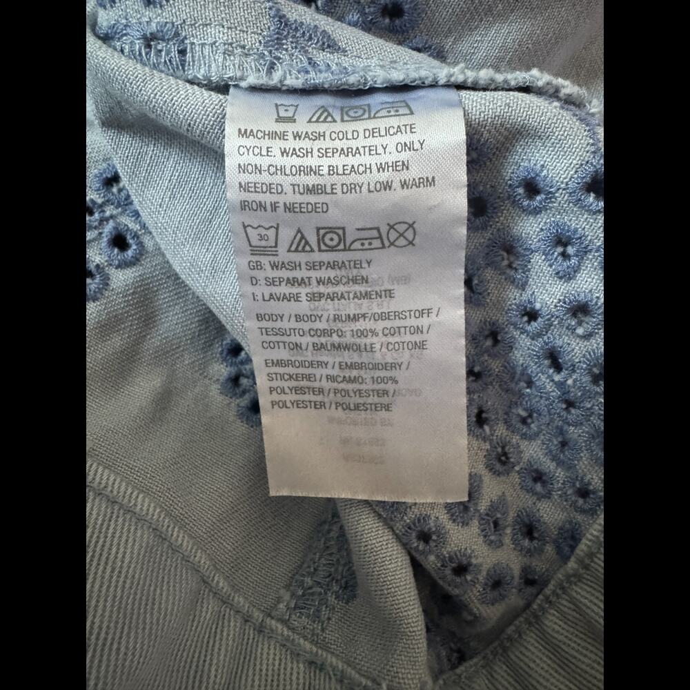 Destination 365 Eyelet Denim Jacket with Pockets Light Wash Blue X-Large NWOT - Picture 13 of 13